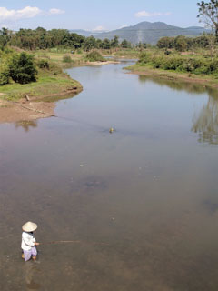 Nam Tha river, kala püüdmas