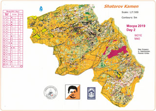 Shatorov Kamen kaart, teine võistluspäev